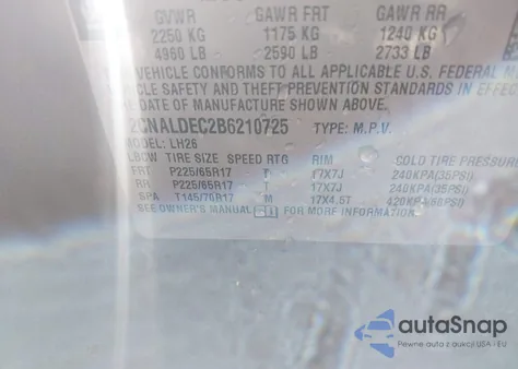 2011 Chevrolet Equinox 1Lt z USA, uszkodzony, nr VIN 2CNALDEC2B6210725